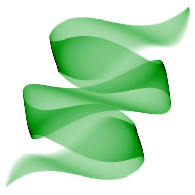 Beyaz zemin üzerine yeşil şeffaf dalgalar. Arka plan illüstrasyon metniniz için yer ile. Broşür tasarım şablonu.