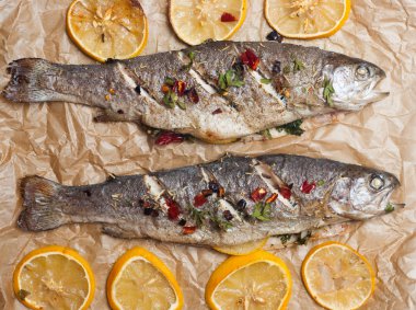 Kızarmış alabalık 