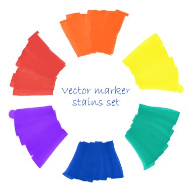 Gökkuşağı renkli marker vuruş seti
