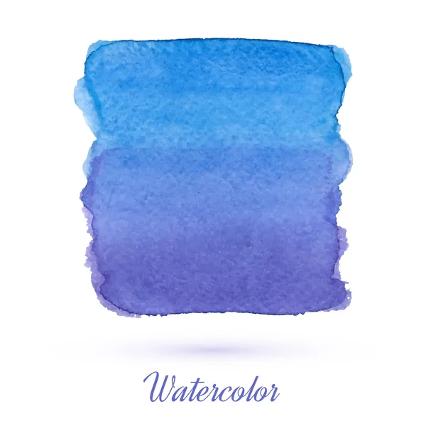 Banner pintado à mão aquarela com sombra — Vetor de Stock