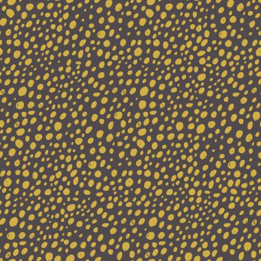 Vektörsüz desenli el yapımı polka noktaları. Modaya uygun tek renkli karalamalar. Modern grafik tasarımı. Hippi yaratıcı fayans baskısı. Etiket, baskı, ambalaj, kumaş için harika.