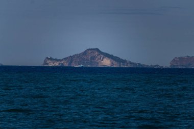 Ischia 'daki Aragon şatosunun deniz manzarası