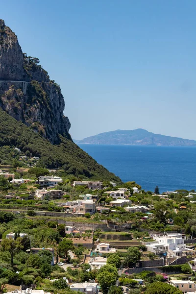 Capri Adası Campania Nın Bir Kısmı Napoli Körfezi Talya Turistik — Stok fotoğraf