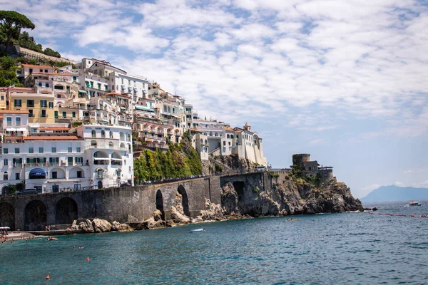 Bela Costa Amalfi Positano Cidade Arquitetura Costa Amalfitana — Fotografia de Stock