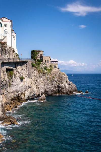 Bela Costa Amalfi Positano Cidade Arquitetura Costa Amalfitana — Fotografia de Stock