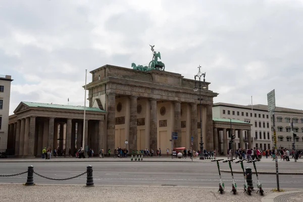 Brandenburger Tor Puerta Brandeburgo Famoso Hito Berlín Alemania Hdr Alto — Foto de Stock
