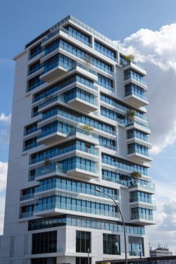 Berlin, Almanya, 17 Temmuz 2019, Berlin çevresindeki yeni konutlar ve apartmanlar için inşaat alanları