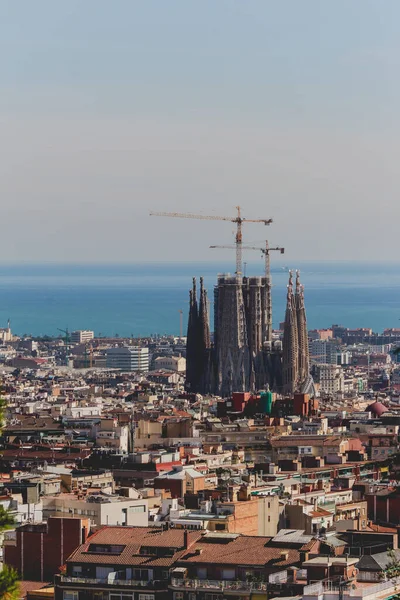 Sagrada Familia Air Барселона Іспанія — стокове фото