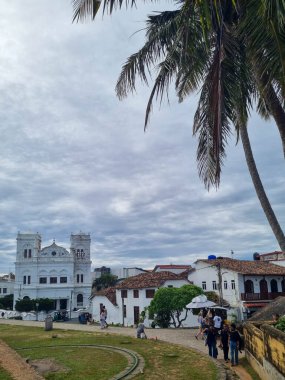 Galle, SRI LANKA- Mart 01: 2025 Fort Galle 'deki Meeran Jumma Camii. Galle, Güney Bölgesi 'nin yönetim merkezi olan Sri Lanka' dır..