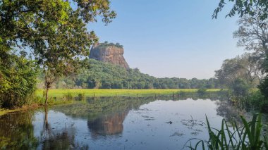 Iconic Sigirya Kayası yemyeşil ile çevrili..