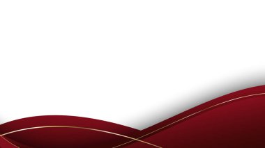 Kırmızı Altın Dalga Soyut Şekil Sınırı ve Köşe Çerçeve Vektör Kümesi Koleksiyonu. Dekoratif Elemanlar Köşeler, Kenarlar ve Çerçeve