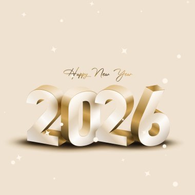 3D 2026 Mutlu yeni yıl afişleri, 2026 Mutlu yeni yıl vektör sanatı ve illüstrasyonları. 2026 Mutlu yeni yıl afişleri, Mutlu yeni yıl vektör sanatı ve illüstrasyonları. 