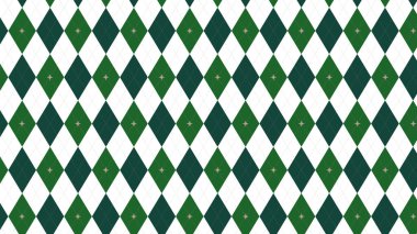 Noel Argyle Vektör Deseni. Noel arkaplanı. Golf Tekstil Yazdırma. Altın Aksanlı Zümrüt Elmaslar. Kusursuz Desensiz Döşeme. Argyle vektör deseni. Tatil için argyle pürüzsüz desen.