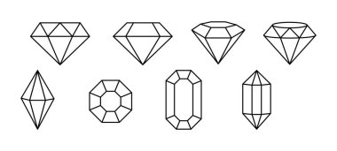 Elmas logo simgesi. Minimum elmas logo tasarımı. Web sitesi ve uygulama için elmas iş simgesi. Mücevherler ve semboller. Minimalist stil sanat kavramına sahip elmas mücevher logosu tasarımı.