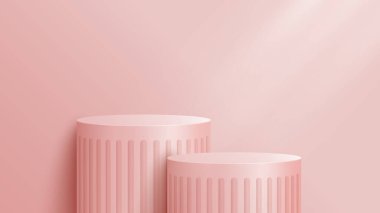 Soyut asgari sahne. Yumuşak malzeme tabanlı minimal podyum. Yumuşak podyum aşamaları ve ürün tanıtım platformu şekli.