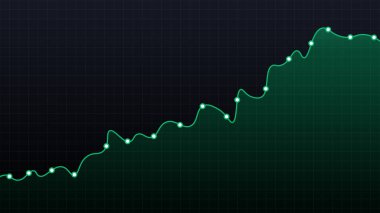 Finansal Büyüme Çizelgesi Yükselen Piyasa Performansını Gösteriyor. Borsa grafiğinde yükselen finansal tablo.