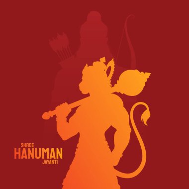 Hanuman Jayanti selamı, Tanrı Hanuman Arkaplan Tasarımı. Tanrı Hanuman 'ın doğum gününü kutlayan bir festival. İngilizce çeviri: 