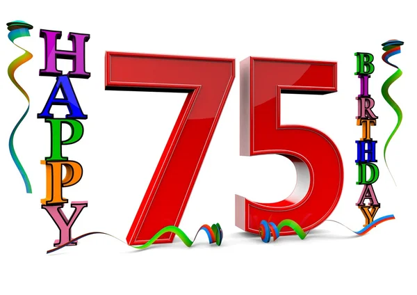 All for the good 75 birthday — Stock Photo, Image