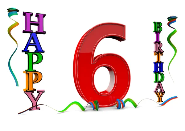 All for the good 6 birthday — Stock Photo, Image