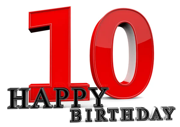 Happy 10th Birthday — Stock Photo, Image