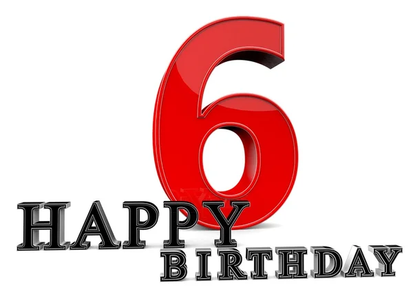 Happy 6th Birthday — Stock Photo, Image