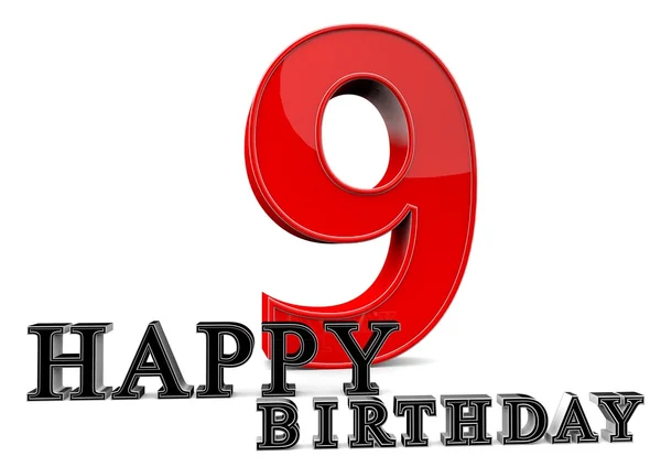 Happy 9th Birthday — Stock Photo, Image