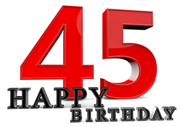 Happy 45th Birthday — Stock Photo, Image