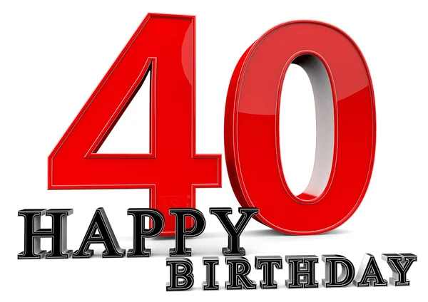 Happy 40th Birthday — Stock Photo, Image