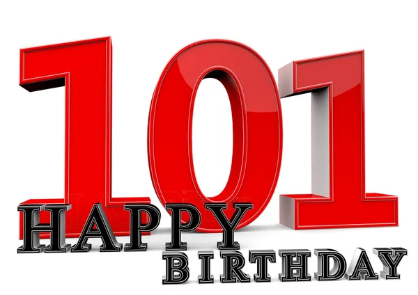 Feliz 101 cumpleaños. — Foto de Stock