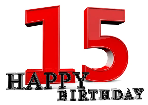 Happy 15th Birthday — Stock Photo, Image