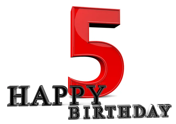 Happy 5th Birthday — Stock Photo, Image