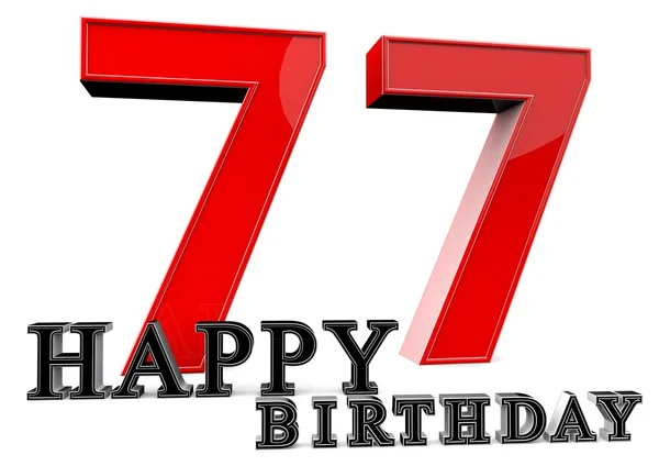 Tillykke 77th fødselsdag - Stock-foto