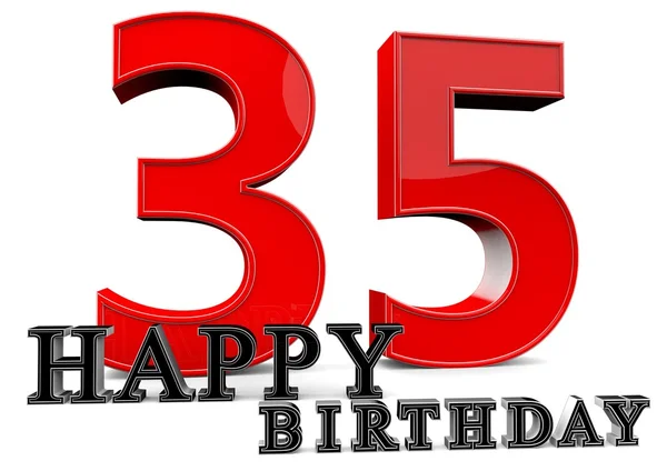Feliz aniversário de 35 anos — Fotografia de Stock