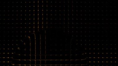 Küplerin arkasında hareket eden ışık ve büyüteç efektiyle üç boyutlu bir döngü oluşturma