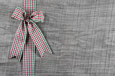 Country tarzı Noel arka kırmızı yeşil işaretli kurdele ile