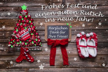 Noel kartı için iş ortakları, müşterileri ve çalışanları ile g