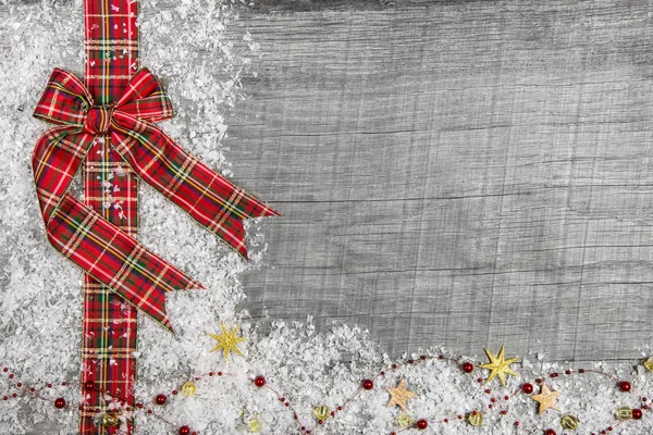 País estilo natal fundo com vermelho verde verificado fita — Fotografia de Stock