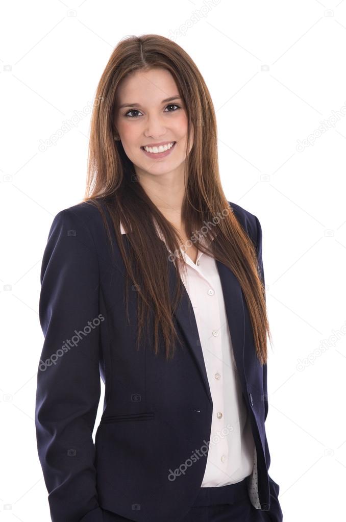Smiling portrait of a young successful smiling businesswoman.