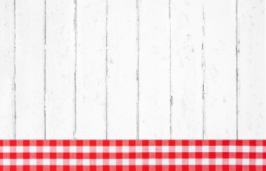 Eski kırmızı beyaz ahşap arka plan fram kumaşlarda ile kontrol