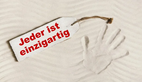 Motto: Jeder ist einzigartig. Konzept für psychologische Betreuung — Stockfoto