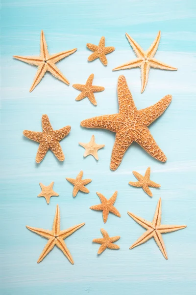 Summertime: Maritime decoration with starfishes. — Stock Photo, Image