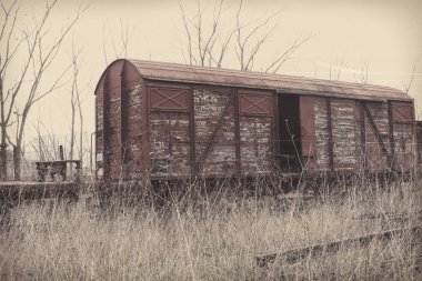 Eski ve terk edilmiş yük treni