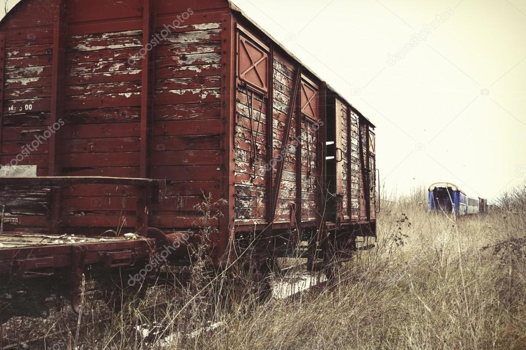 Old and abandoned cargo train