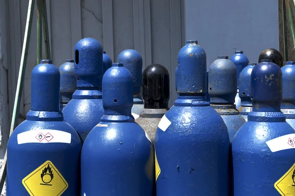 High pressure oxygen storage tanks — Stock Photo, Image