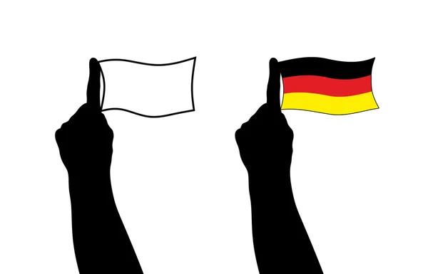 Händer med flagga — Stockfoto