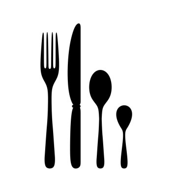 soyut farklı çatal bıçak takımı