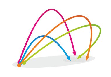 bir noktaya konsantre okları