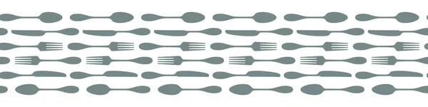 Modello con molti coltelli, forchette e cucchiai — Foto Stock