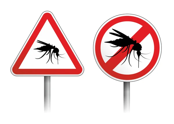 Sinal de aviso, mosquito e outros insetos irritantes — Fotografia de Stock