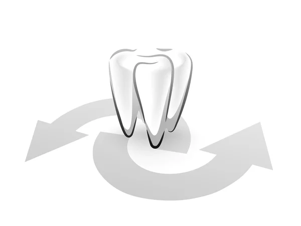 Símbolo de dente abstrato — Fotografia de Stock